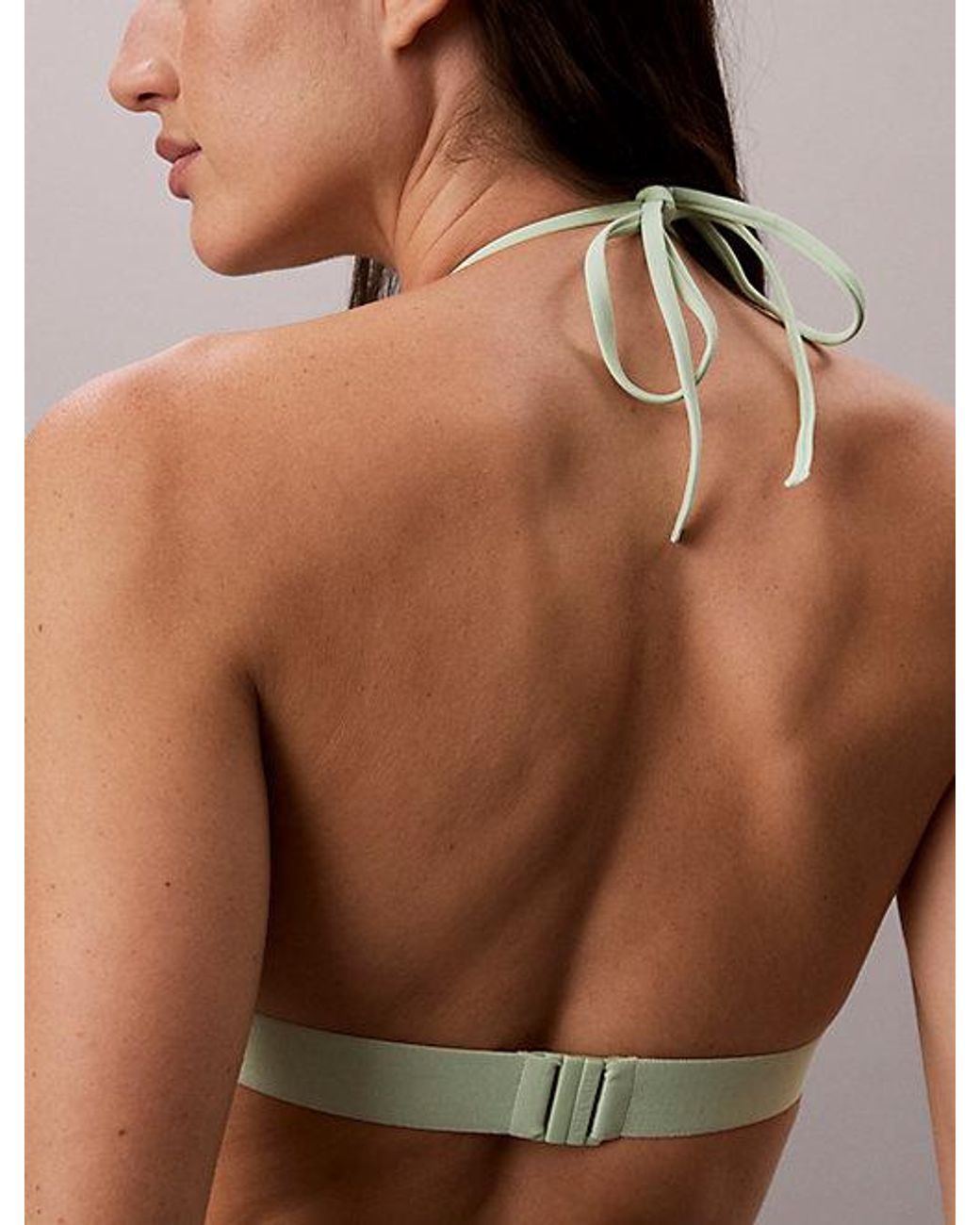 Calvin Klein Green Halter Triangle Bikini Top Intense Power