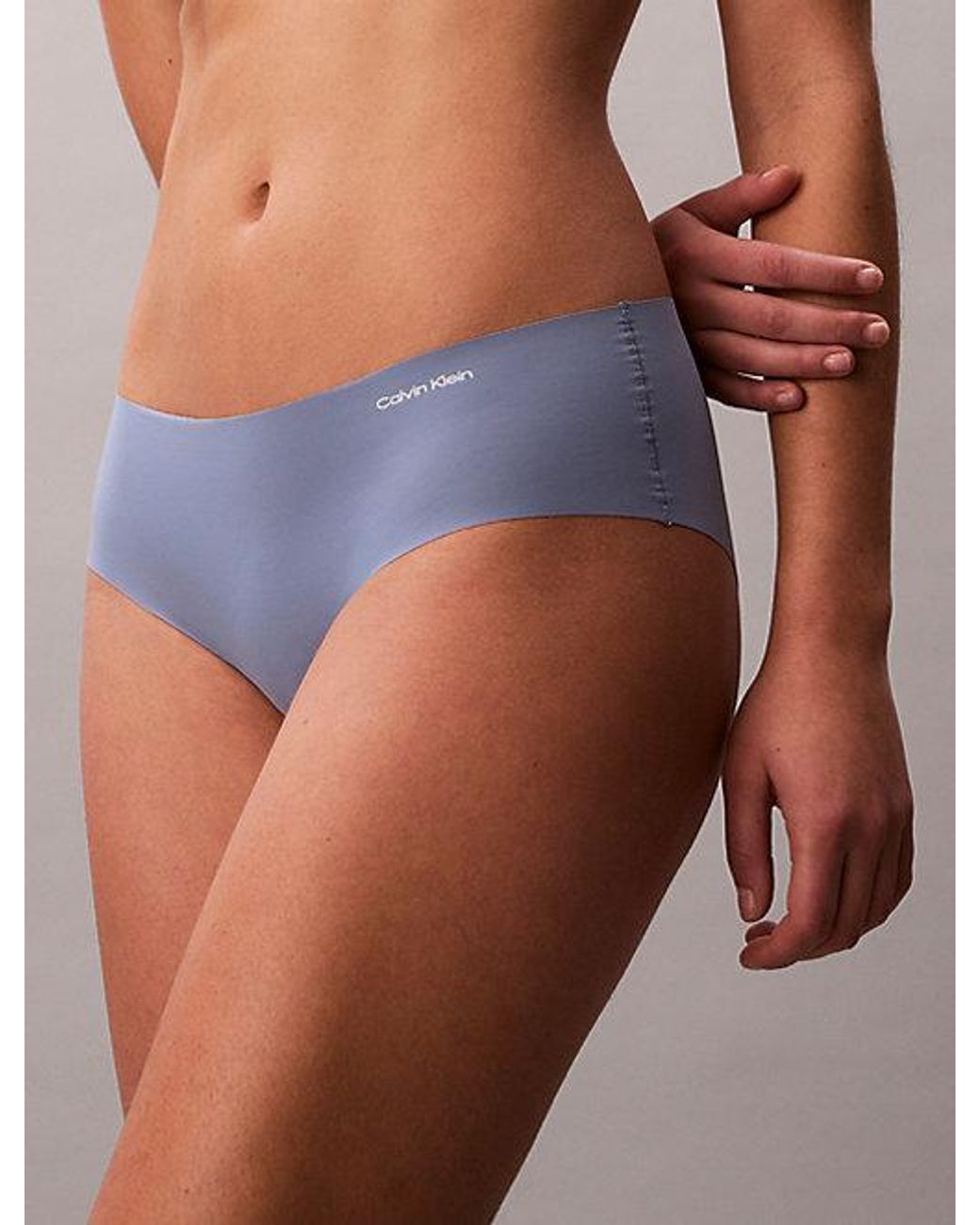 Calvin Klein Blue Hipster Panty Invisibles Microfibre Stretch