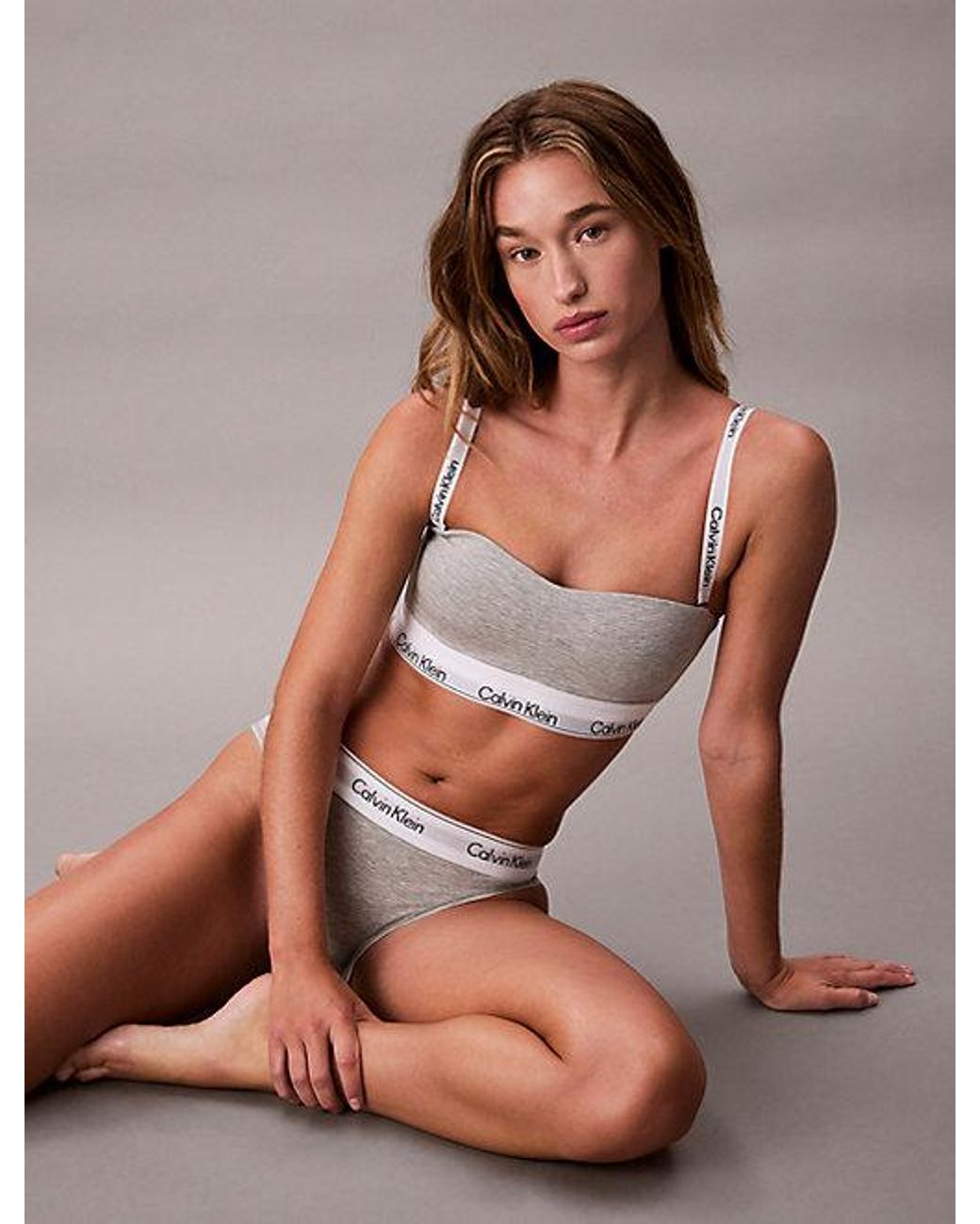 Calvin Klein Multicolor Bandeau Bralette Icon Cotton Modal
