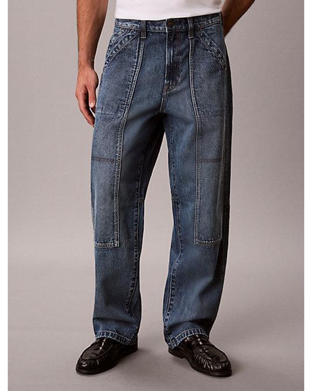Calvin Klein Blue Jeans Straight Carpenter Jeans for men
