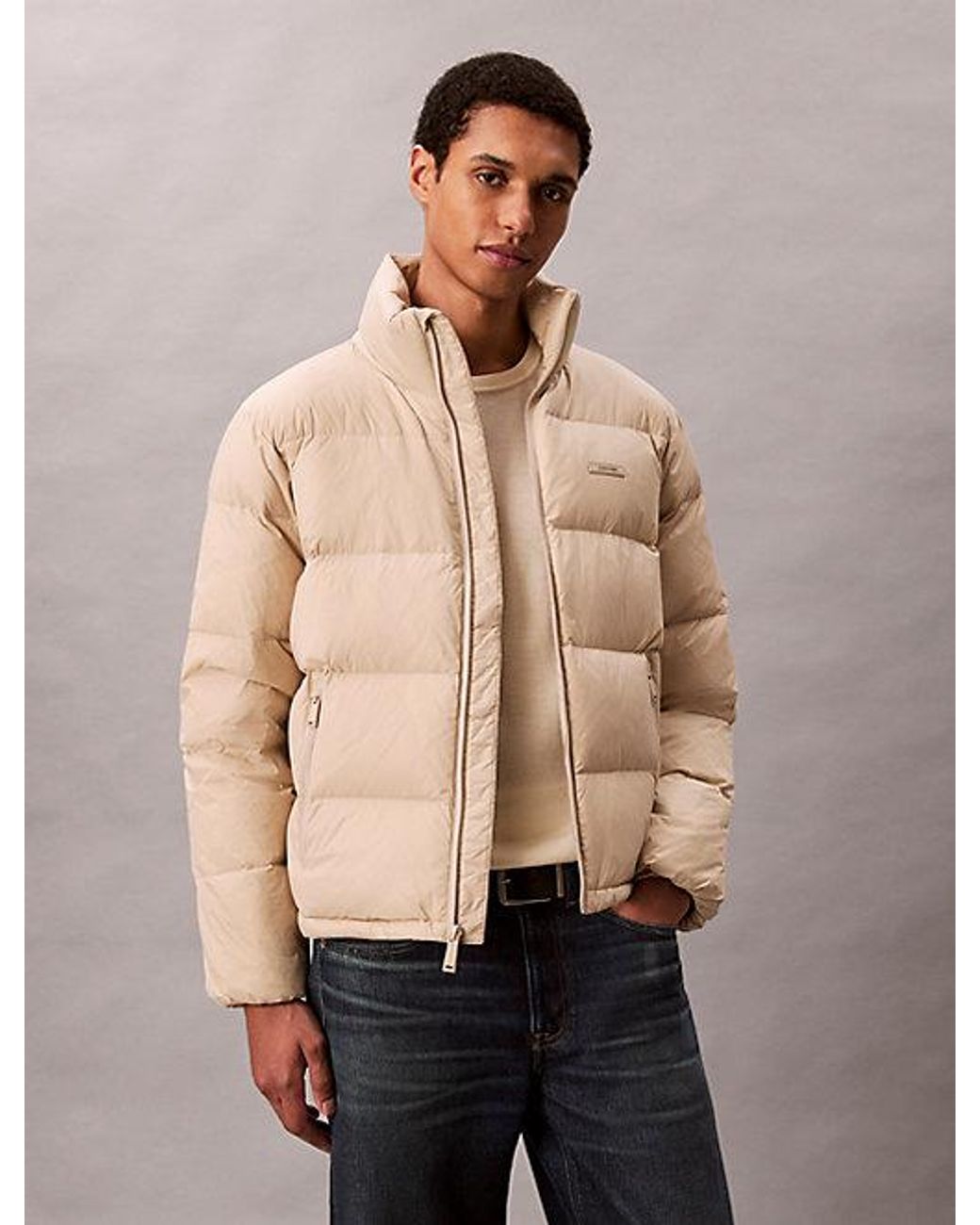 Calvin Klein Natural Channelled Down Puffer Jacket for men