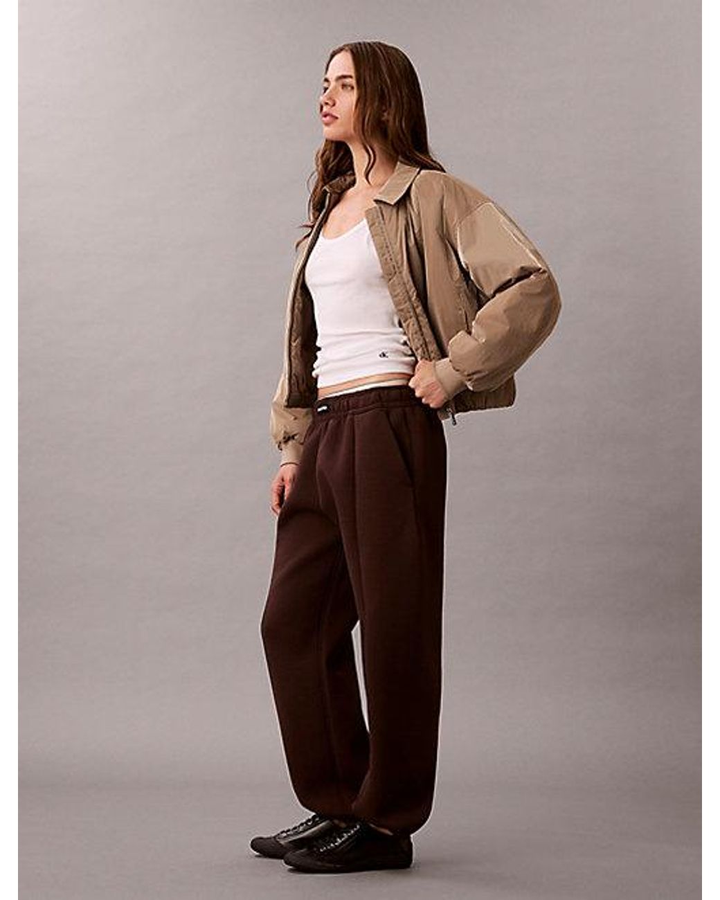 Calvin Klein Brown Relaxed Smooth Stretch Joggers