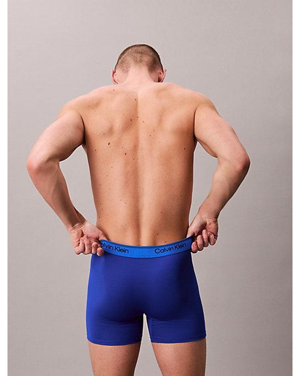 Calvin Klein 3-Pack Boxer Briefs in het Blue voor heren