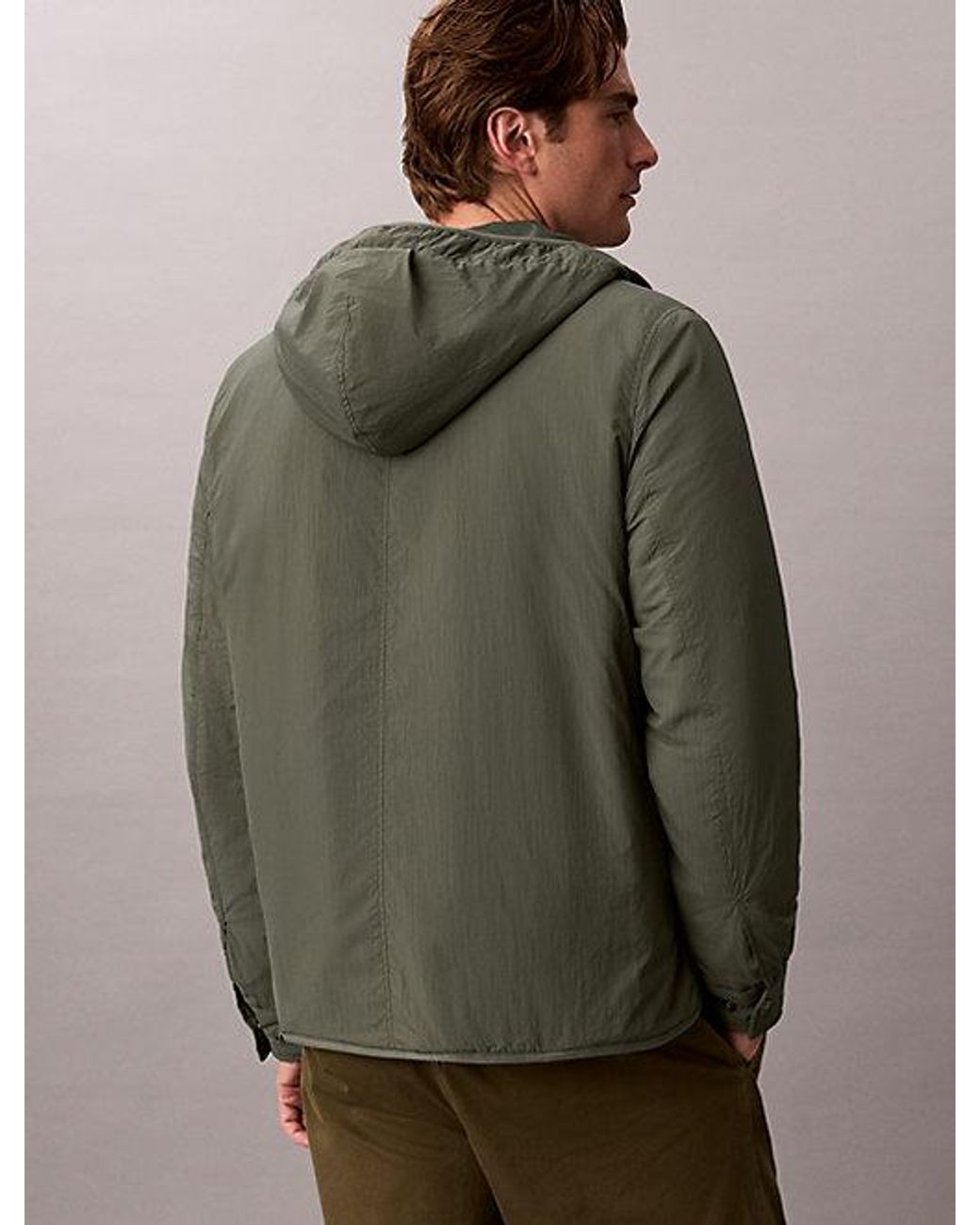 Calvin Klein Natural Jeans Crinkle Nylon Puffer Jacket for men