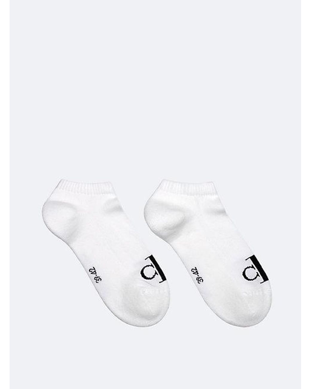 Calvin Klein White Jeans 2 Pack Soft Cotton Stretch Ankle Socks for men