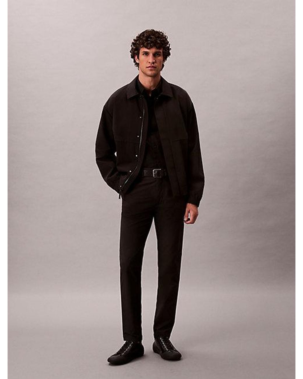 Calvin Klein Black Slim Technical Trousers for men
