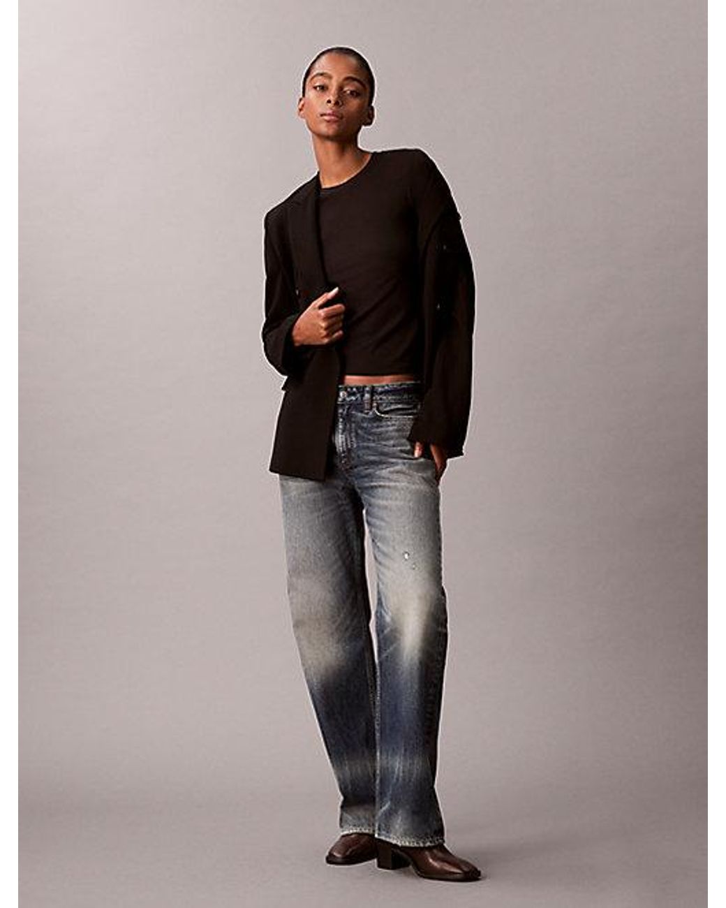 Calvin Klein Brown Slim Ribbed Modal T-Shirt