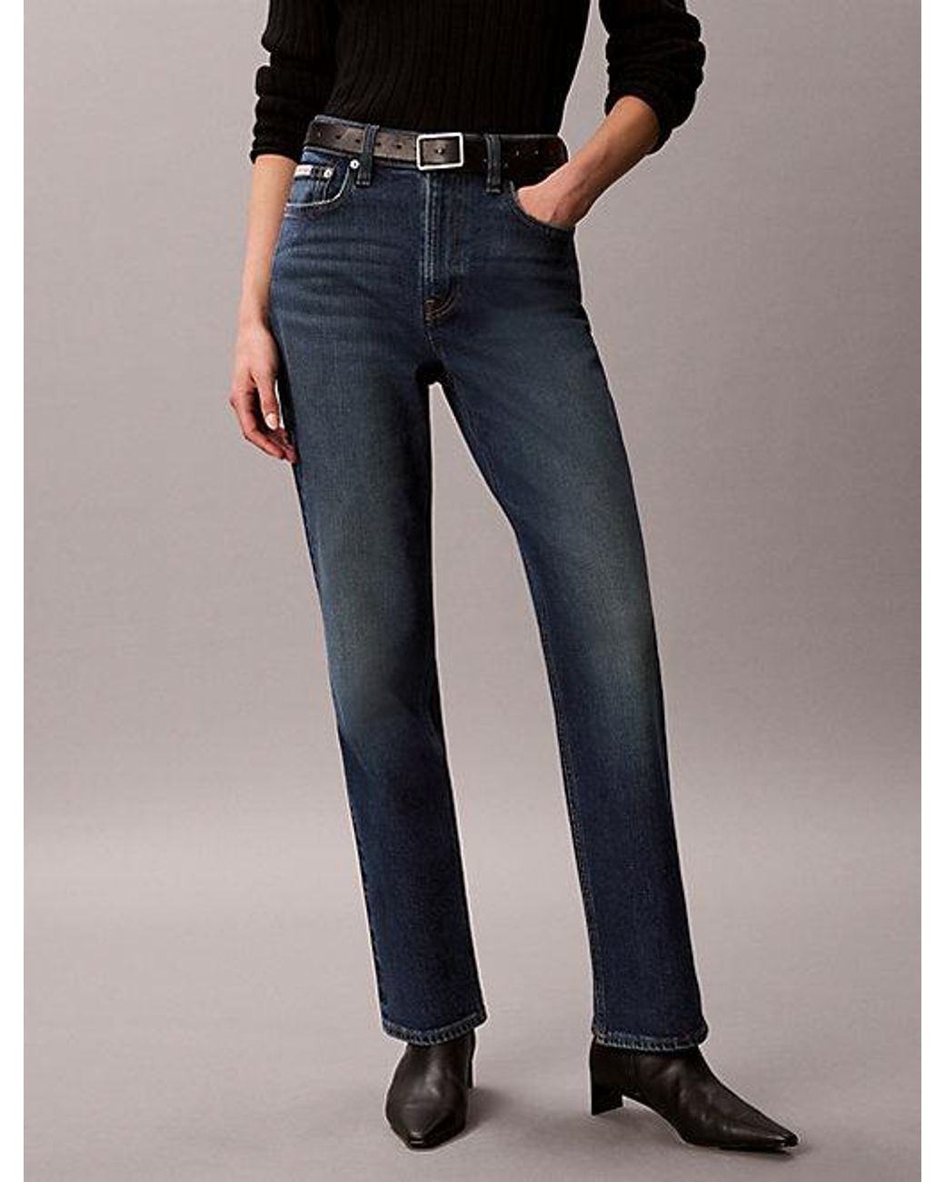 Calvin Klein Multicolor Jeans High Rise Straight Jeans