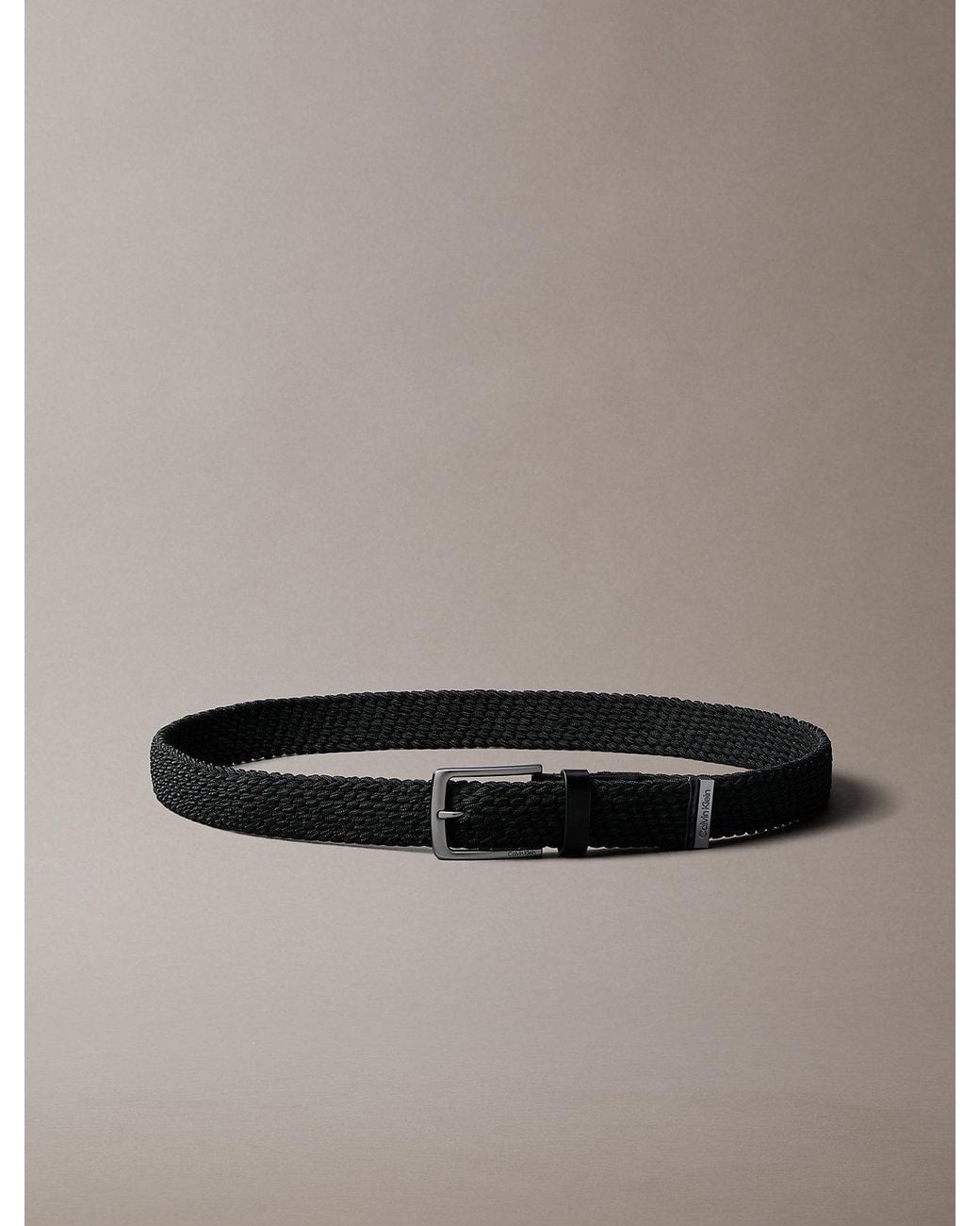 Cintura Con Logo Intrecciato di Calvin Klein in Black da Uomo