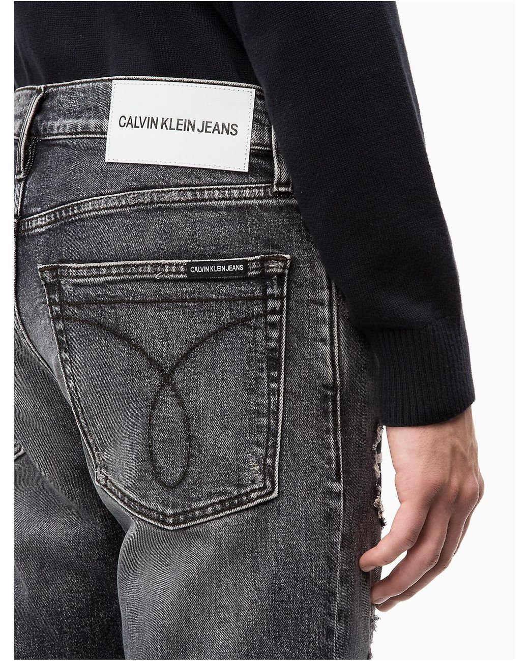 Calvin Klein Ckj 026 Slim Wellington Grey Jeans in Gray for Men | Lyst