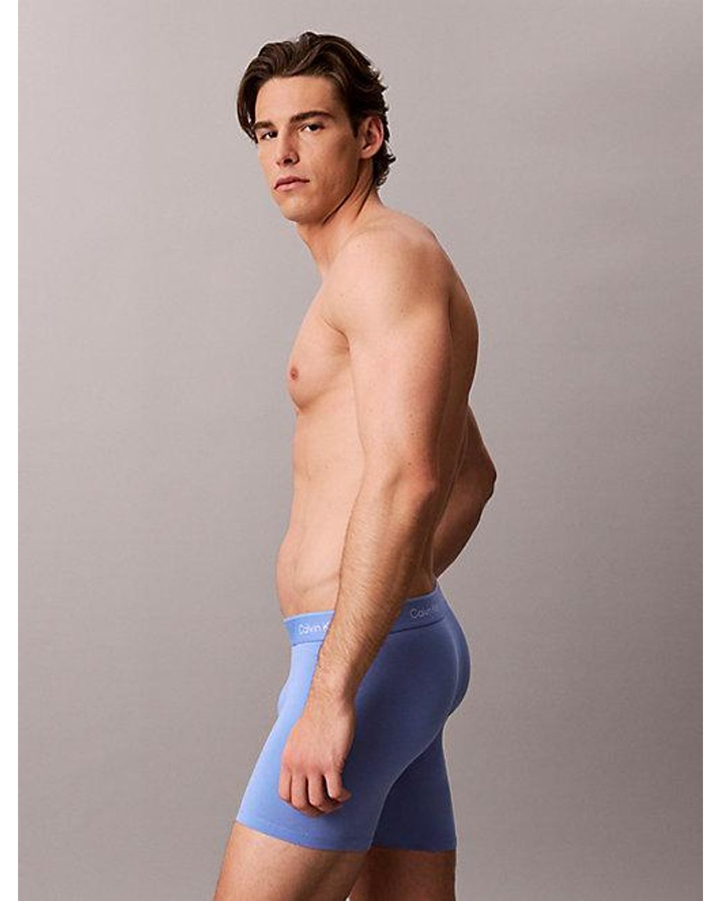 Calvin Klein Blue 3 Pack Boxer Briefs for men