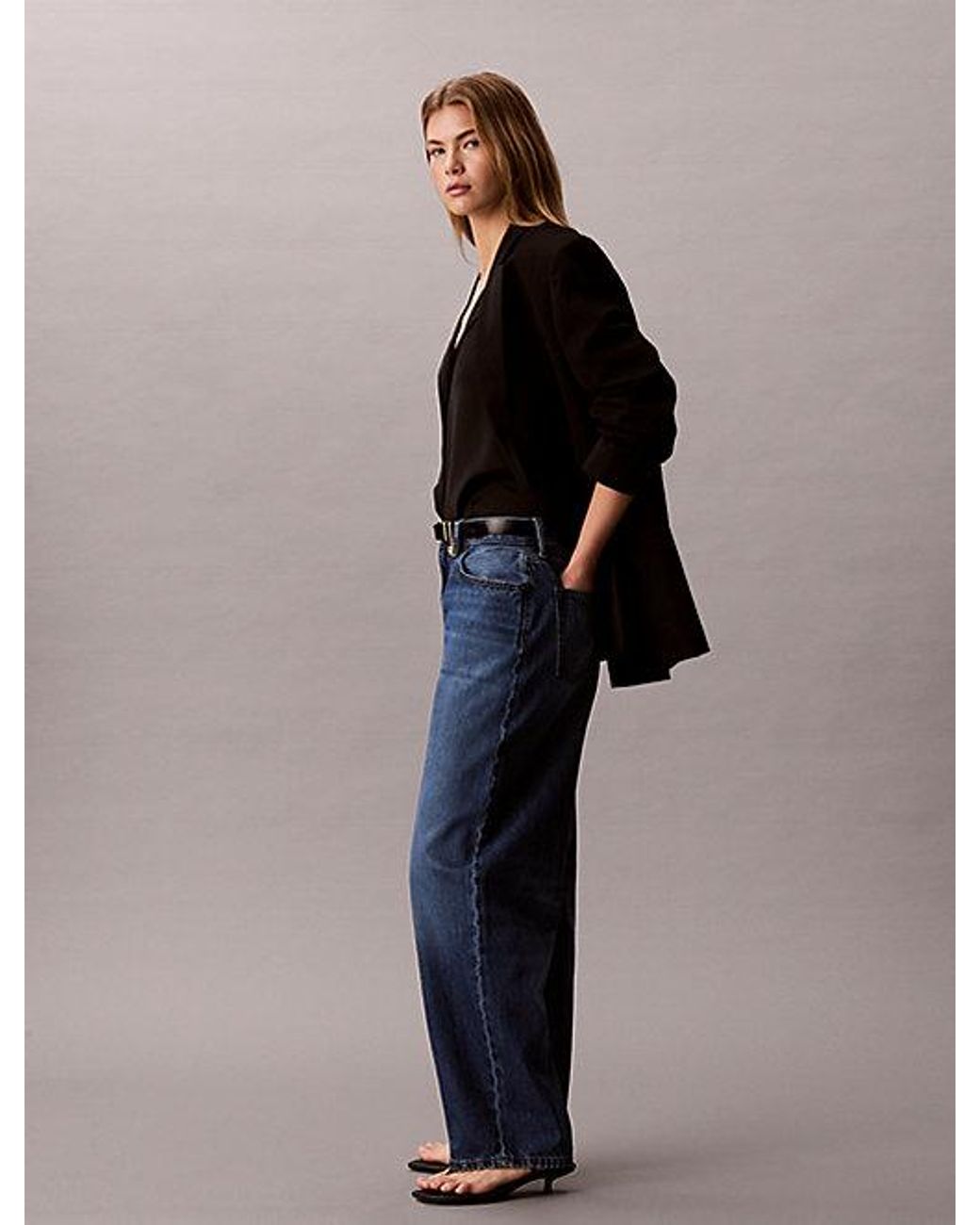 Calvin Klein Blue Jeans Relaxed Barrel Jeans