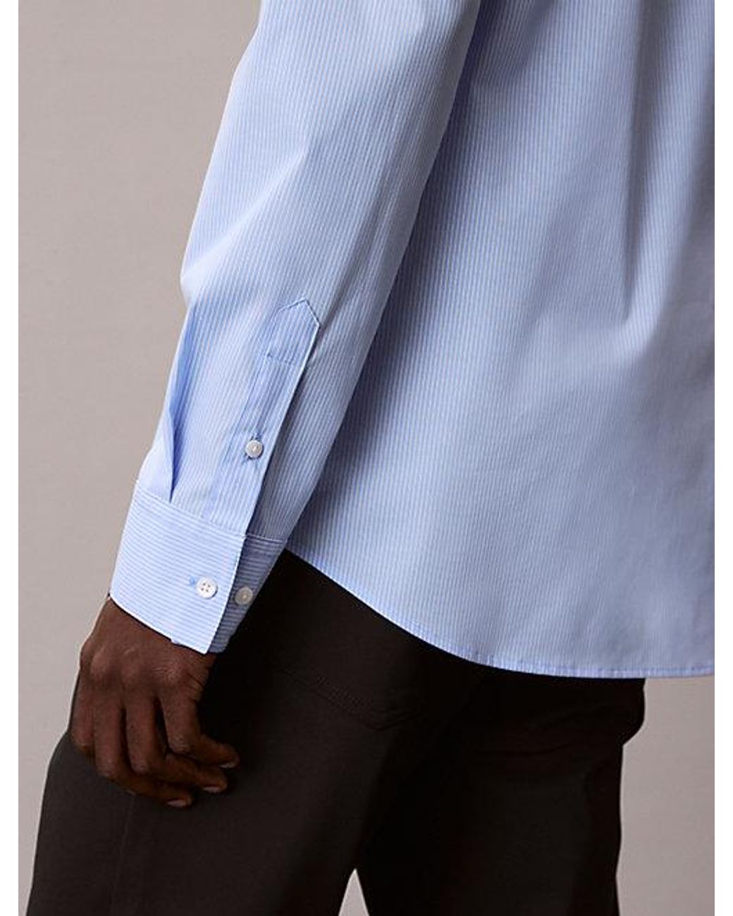 Calvin Klein Multicolor Slim Cotton Poplin Stripe Shirt for men