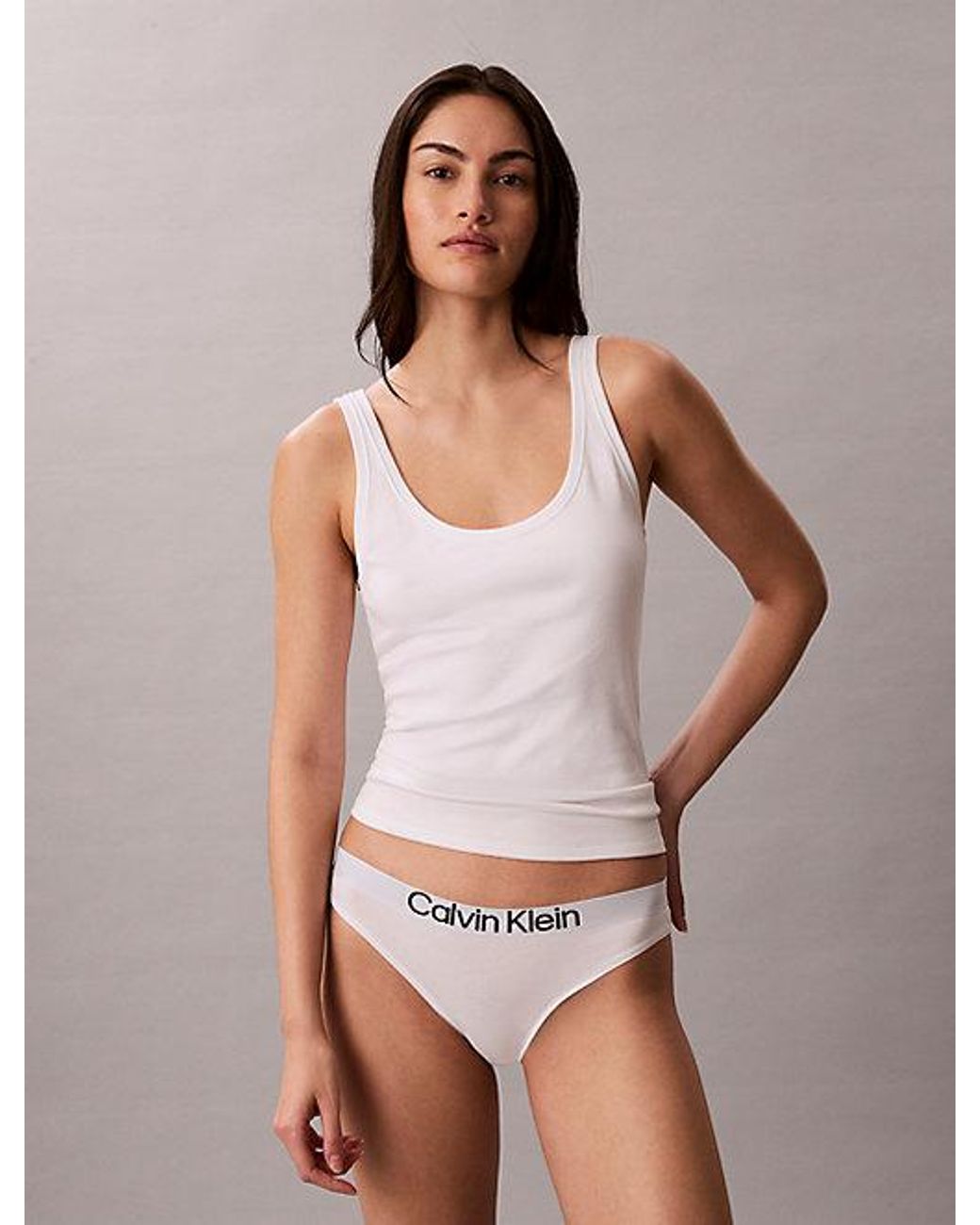 Calvin Klein Maximum Cotton Slips in het White