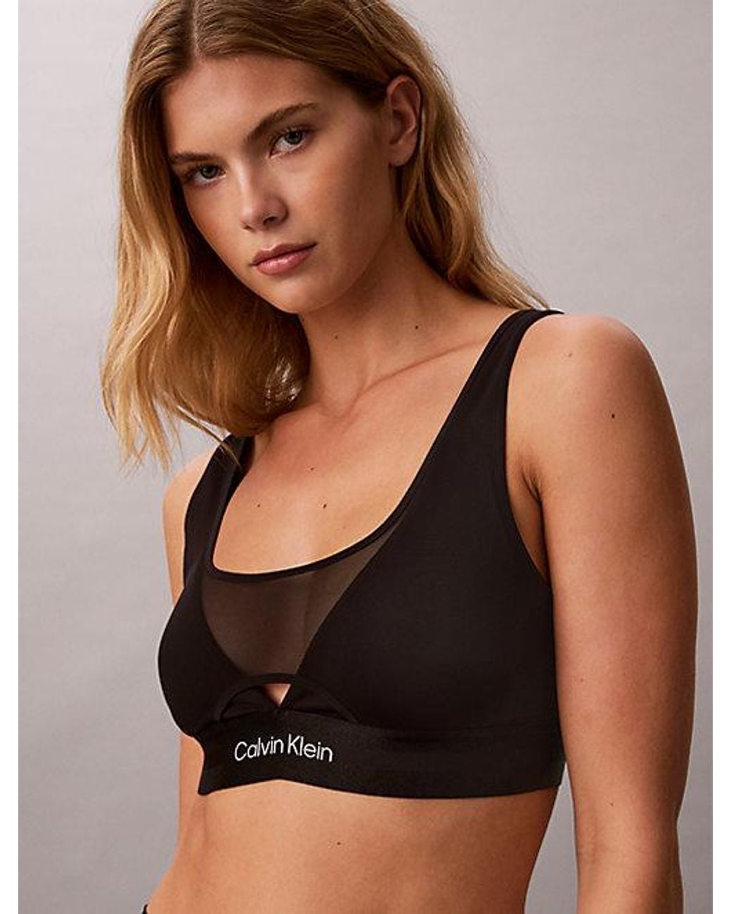 Calvin Klein Brown Sport Mesh Low Impact Sports Bra