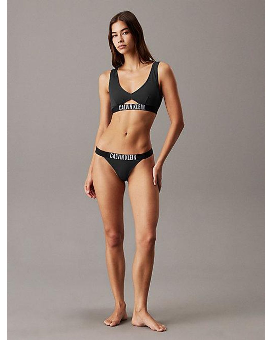 Calvin Klein Brown Bralette Bikini Top Intense Power