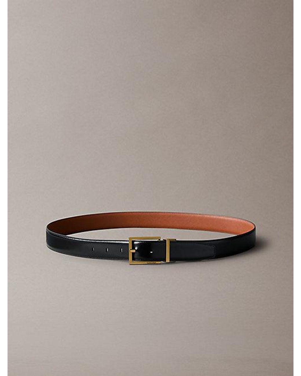 Calvin Klein Omkeerbare Volnerf Leren Riem in het Multicolor voor heren