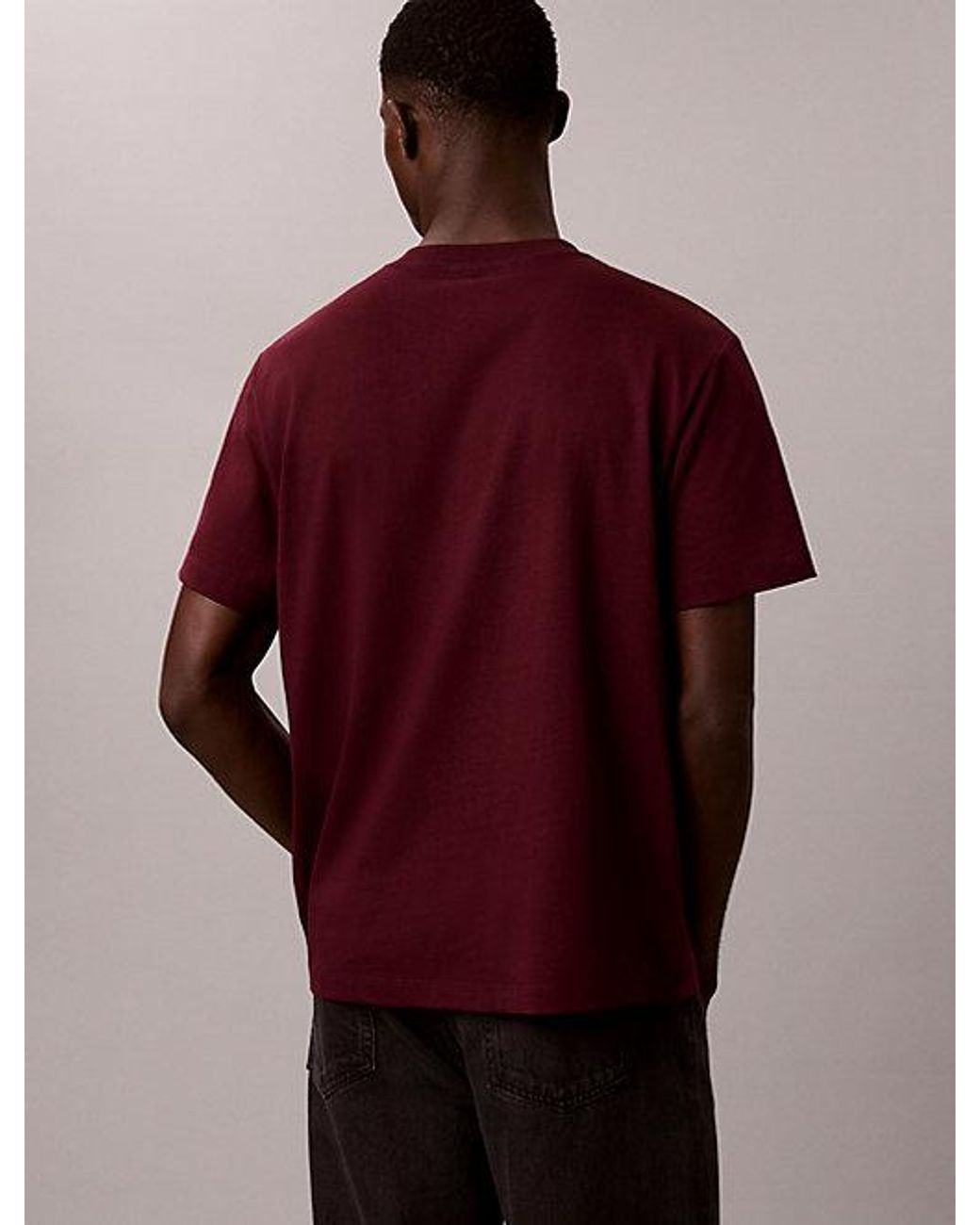 Calvin Klein Red Jeans Monologo T-Shirt for men