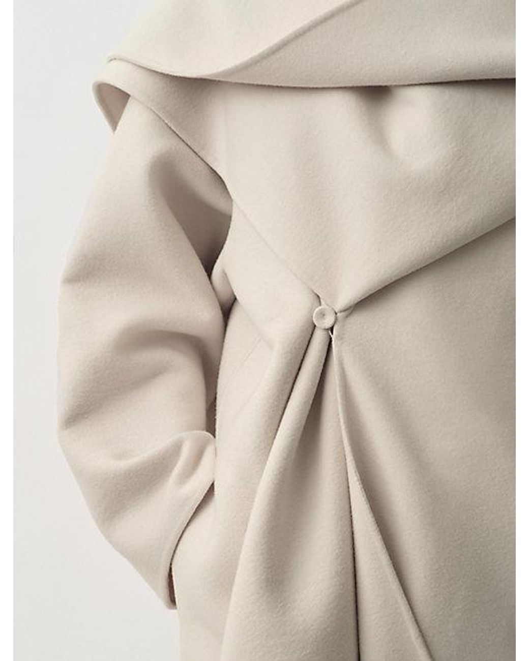 Calvin Klein Natural Amelia Draped Coat