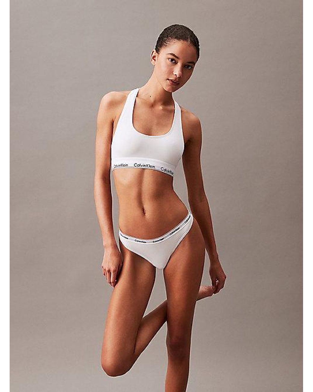 Calvin Klein Gray 3 Pack Thongs Icon Logo
