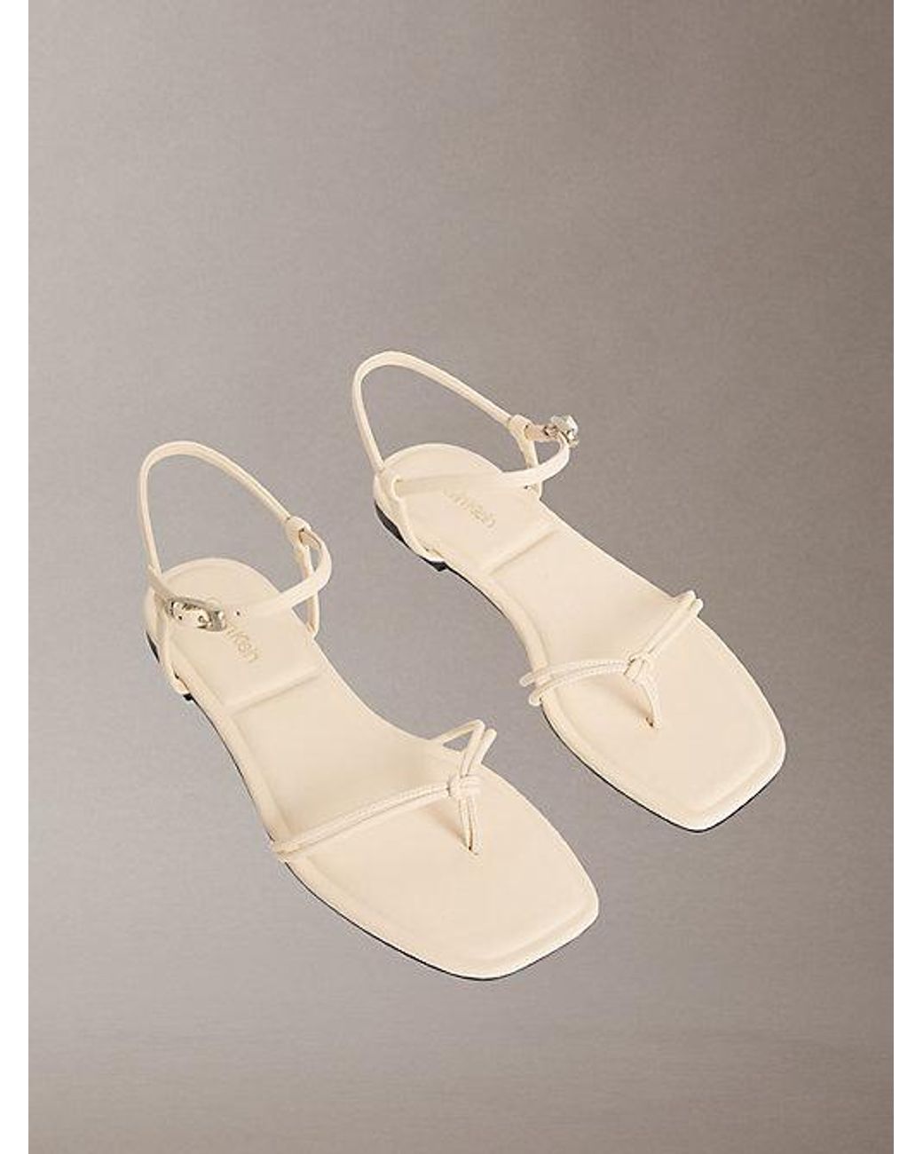 Calvin Klein Multicolor Ck Provence Square Toe Flat Sandals