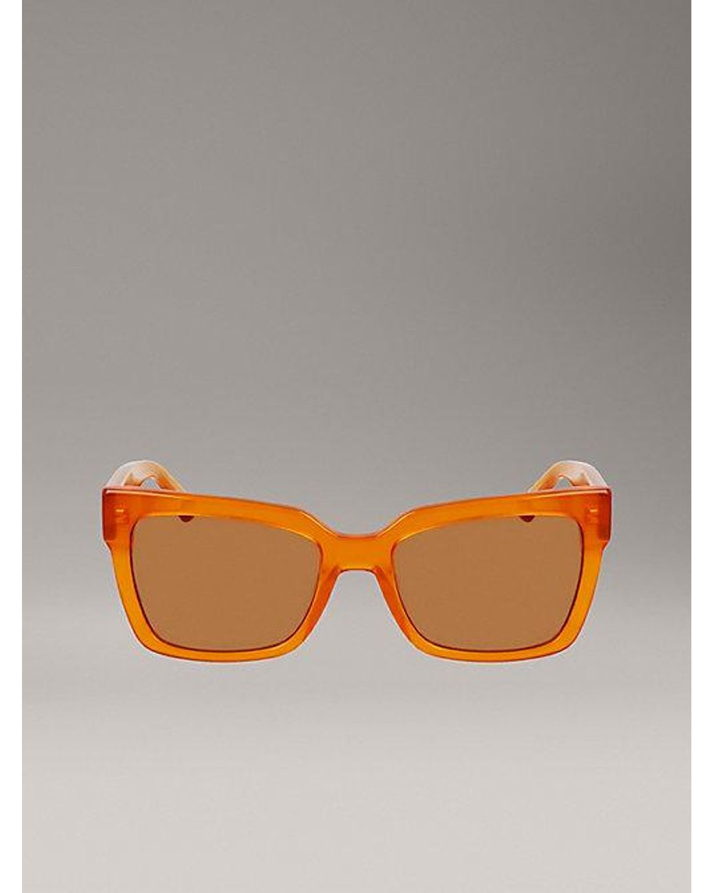 Calvin Klein Gray Jeans Modified Rectangle Sunglasses