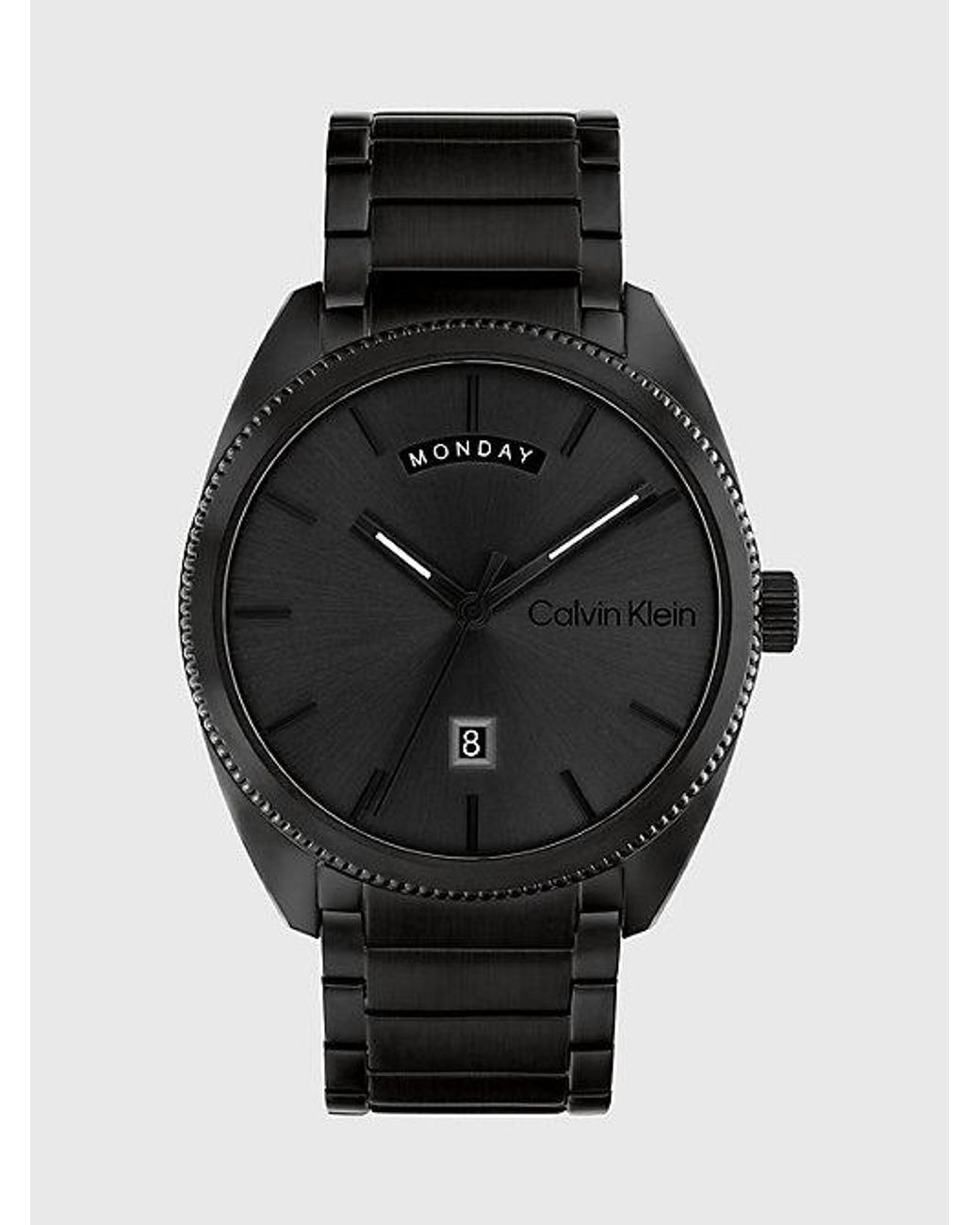 Reloj de pulsera con esfera de rayos de sol Calvin Klein de hombre de color Black
