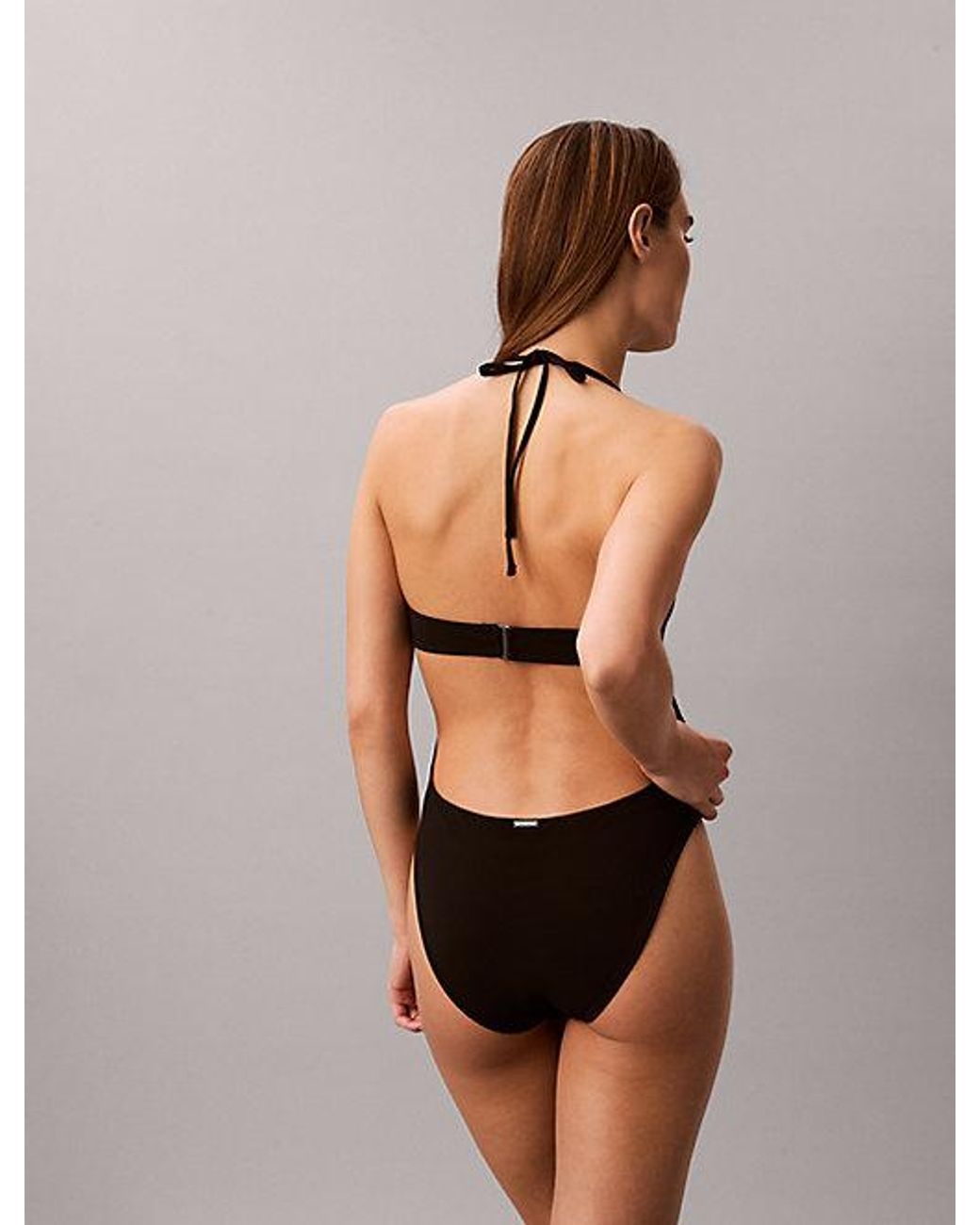 Calvin Klein Black Plunge Swimsuit Ck Tailored