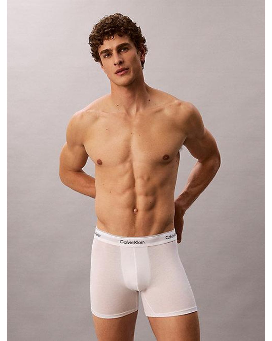 Calvin Klein White 3 Pack Boxer Briefs for men