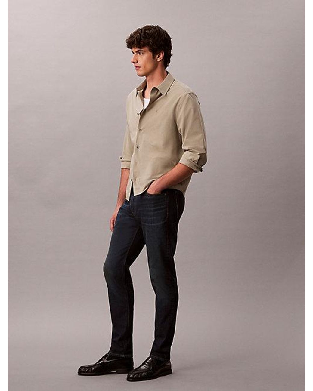 Calvin Klein Natural Slim Tapered Jeans for men