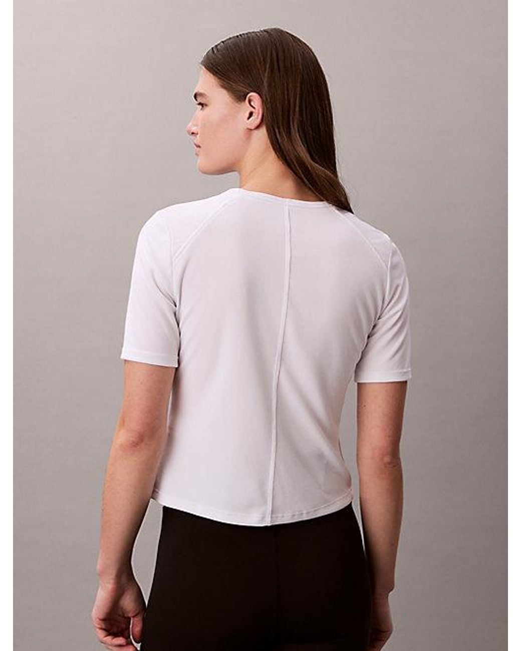 Calvin Klein White Sport Breathable Performance Gym T-Shirt