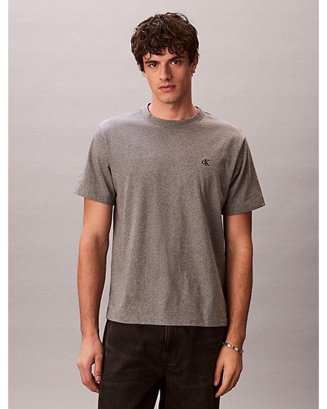 Calvin Klein Blue Jeans Monogram T-Shirt for men