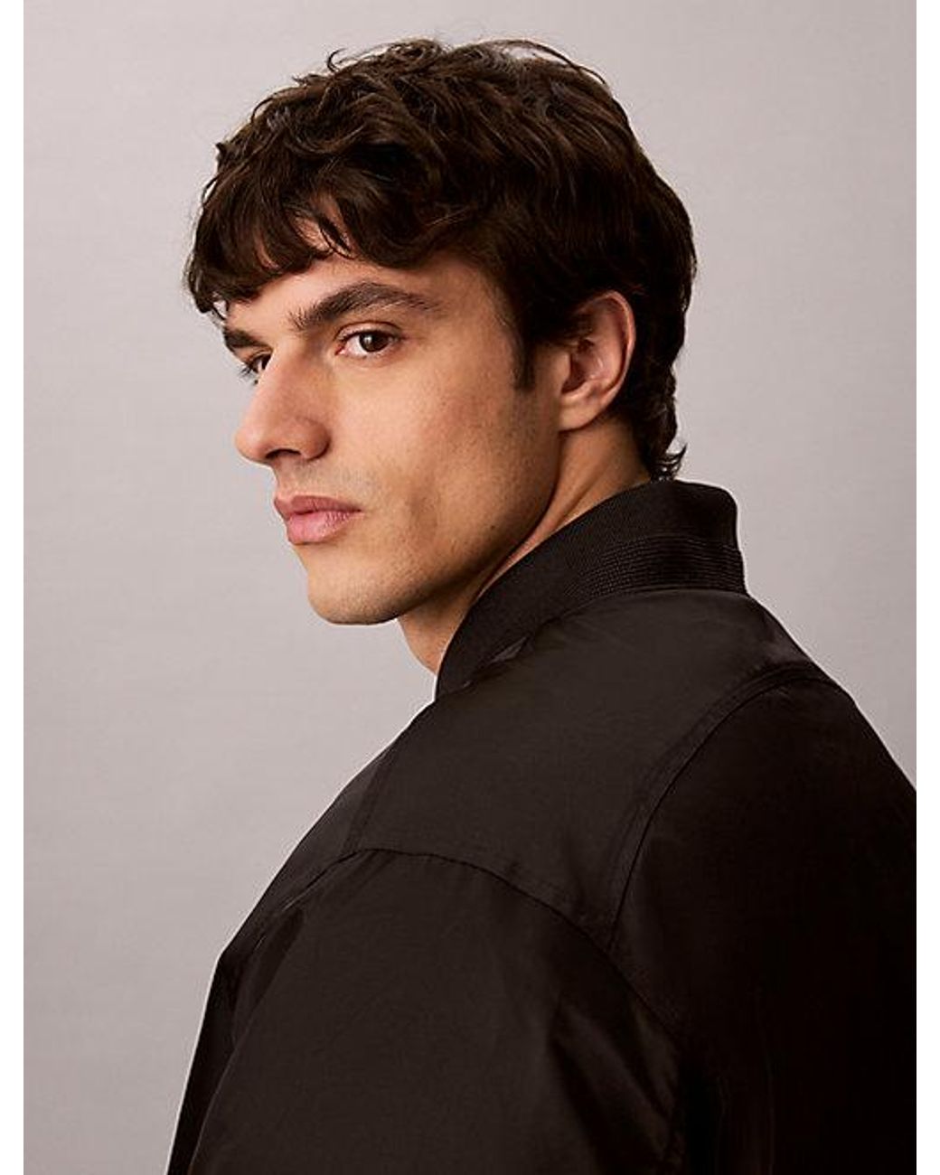 Calvin Klein Blue Jeans Nylon Bomber Jacket for men