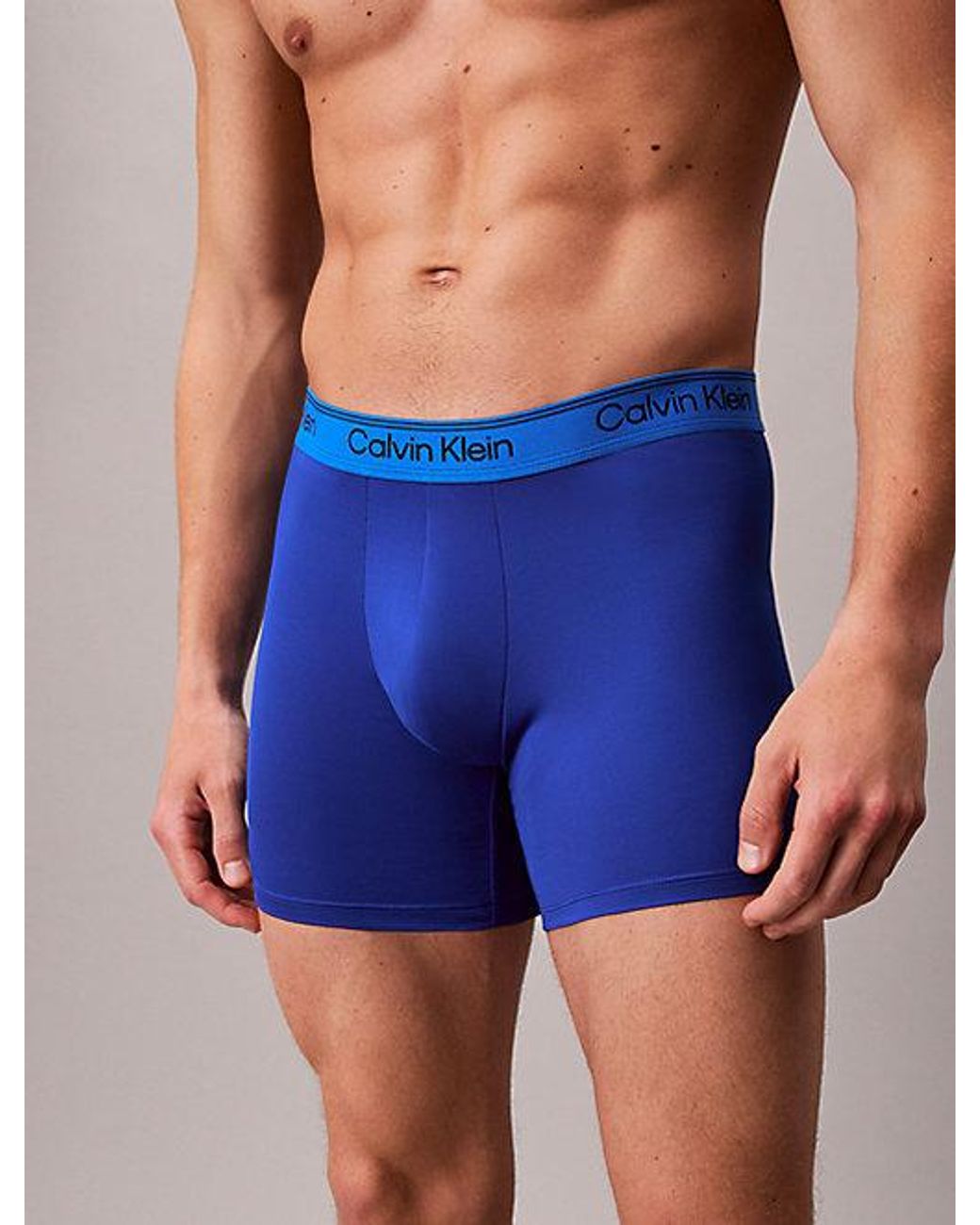 Calvin Klein 3-Pack Boxer Briefs in het Blue voor heren
