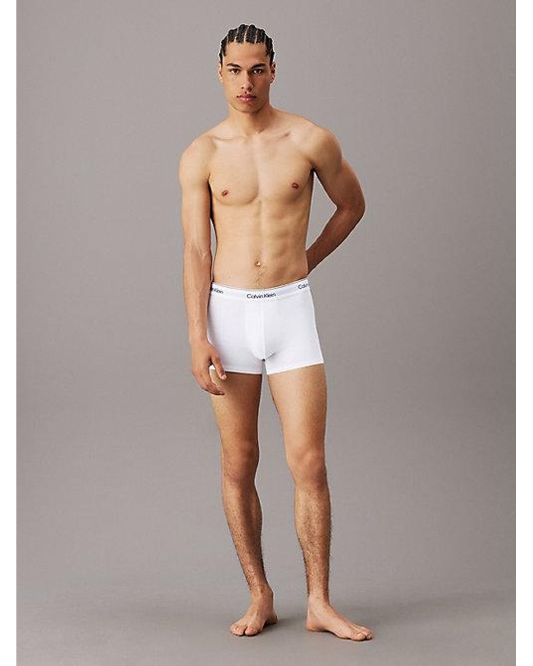 Calvin Klein White 3 Pack Trunks - Modern Cotton for men