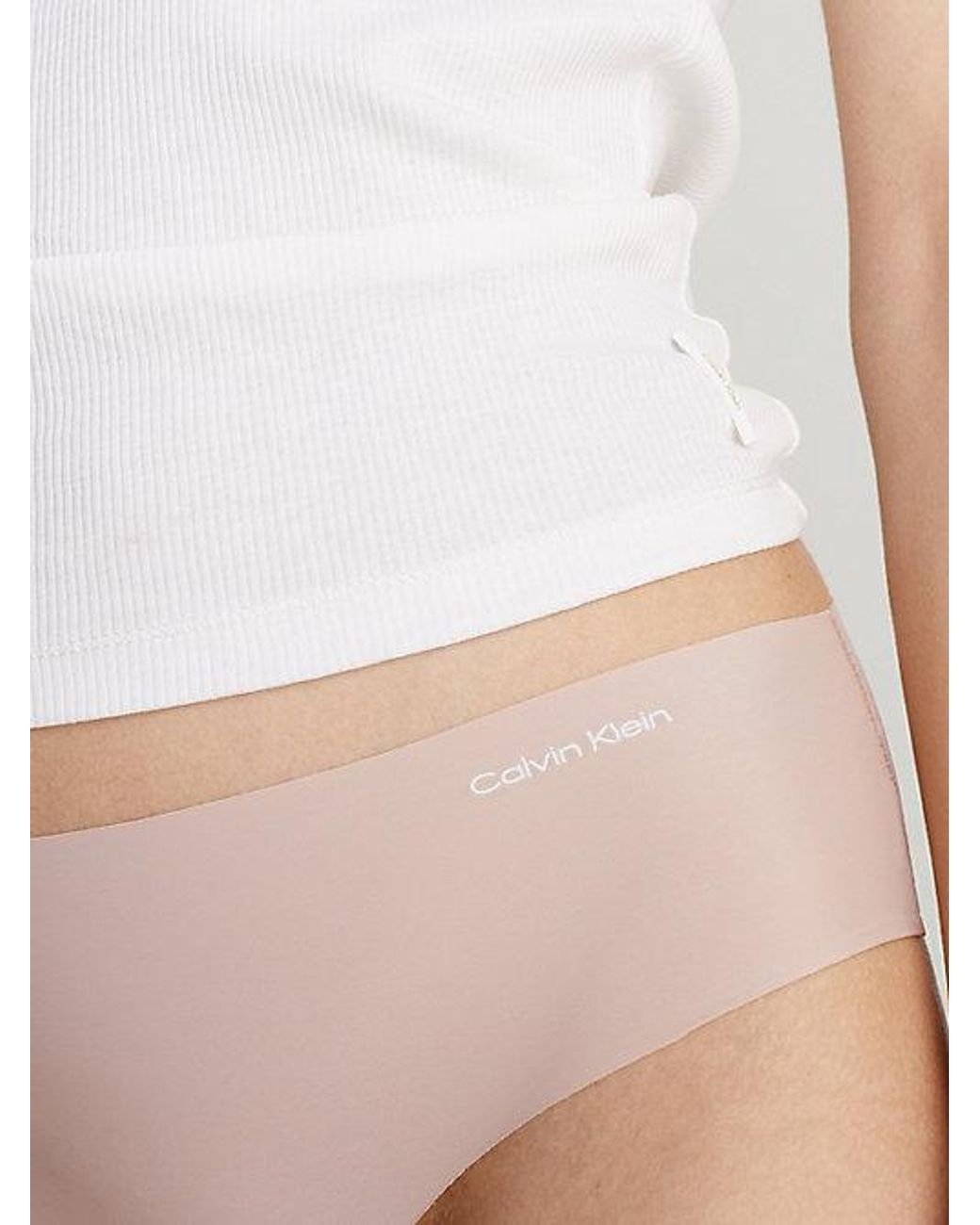 Calvin Klein Natural Hipster Panty Invisibles Microfibre Stretch
