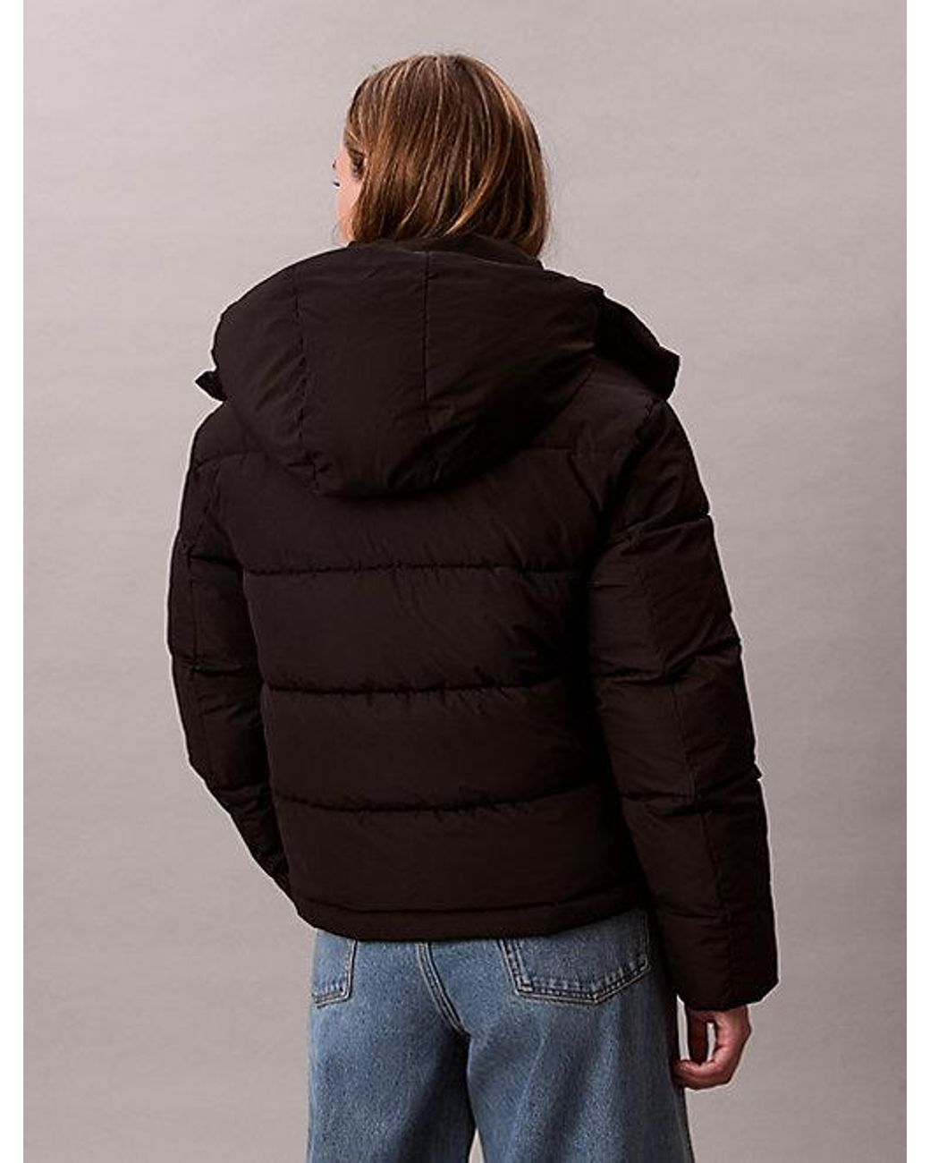 Calvin Klein Monogram Pufferjack in het Black