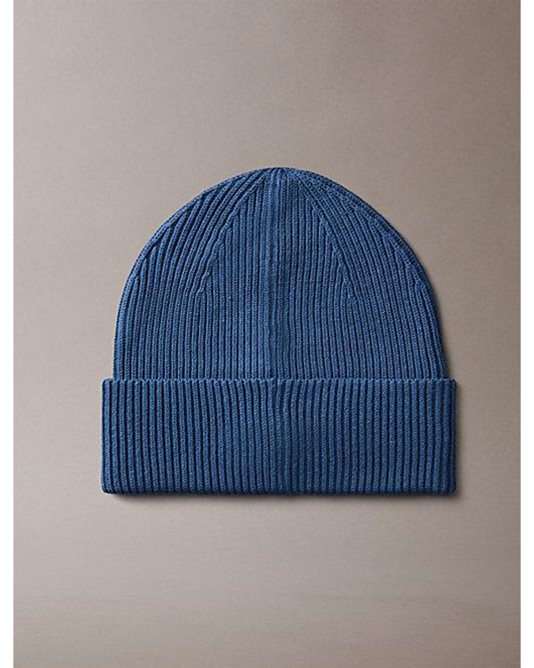 Calvin Klein Blue Signature Logo Beanie for men