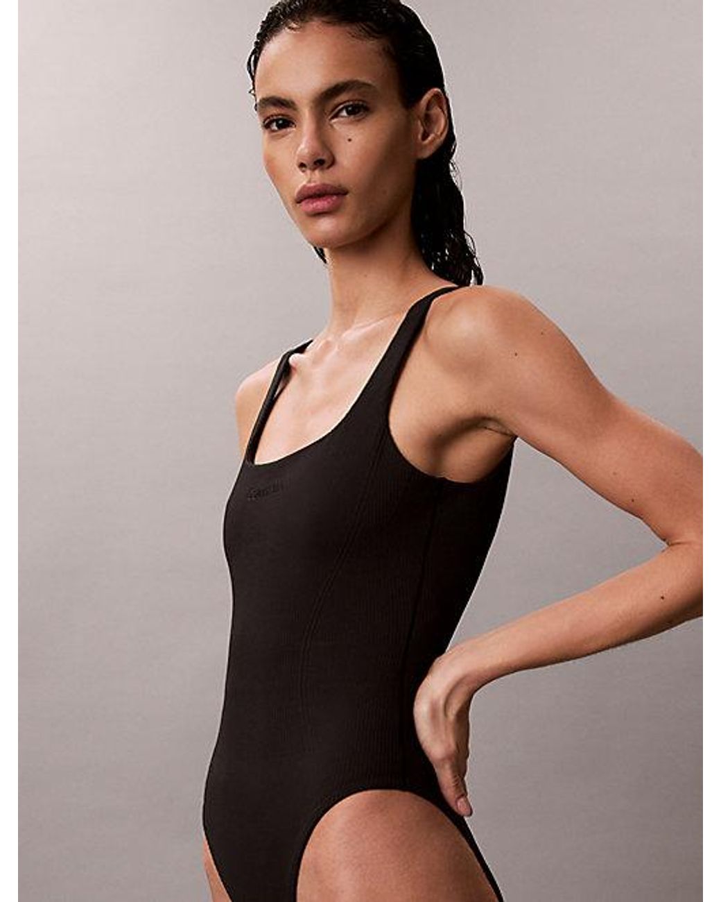 Calvin Klein Shapewear Badpak in het Black