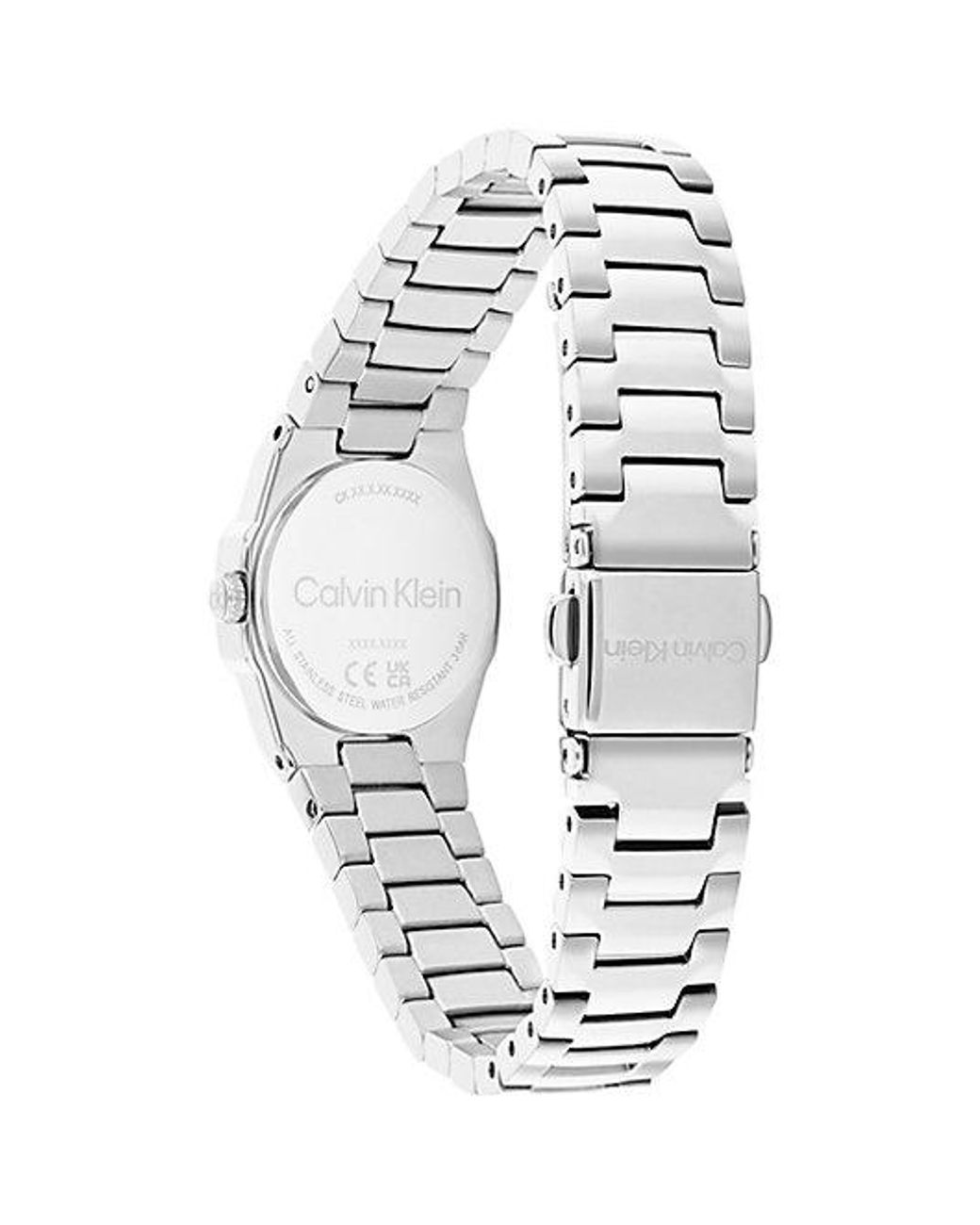 Calvin Klein White Sculpted Geometric Bracelet Watch