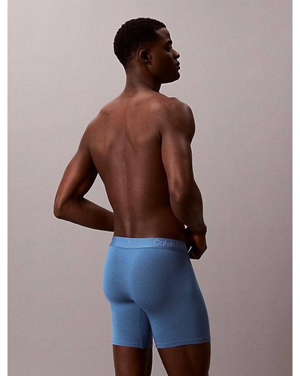 Calvin Klein 3-Pack Boxer Briefs in het Blue voor heren