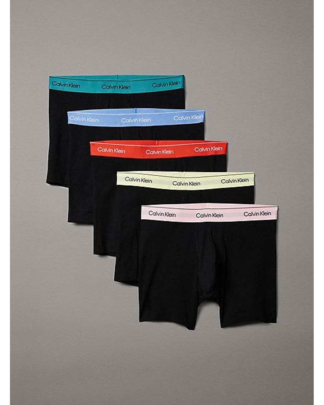 Calvin Klein 5-Pack Boxers Lang in het Black voor heren