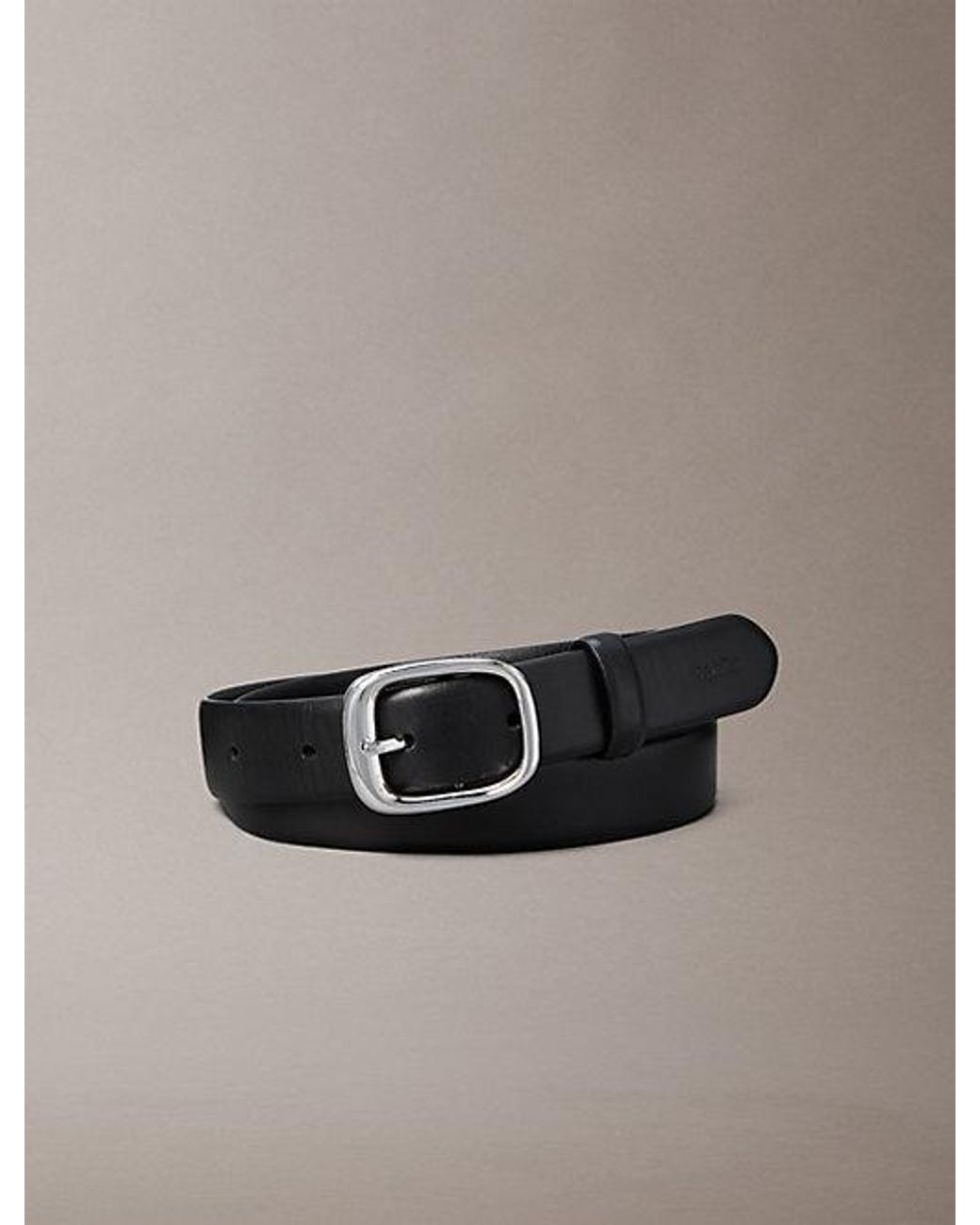 Calvin Klein Multicolor Full Grain Leather Chunky Buckle Belt