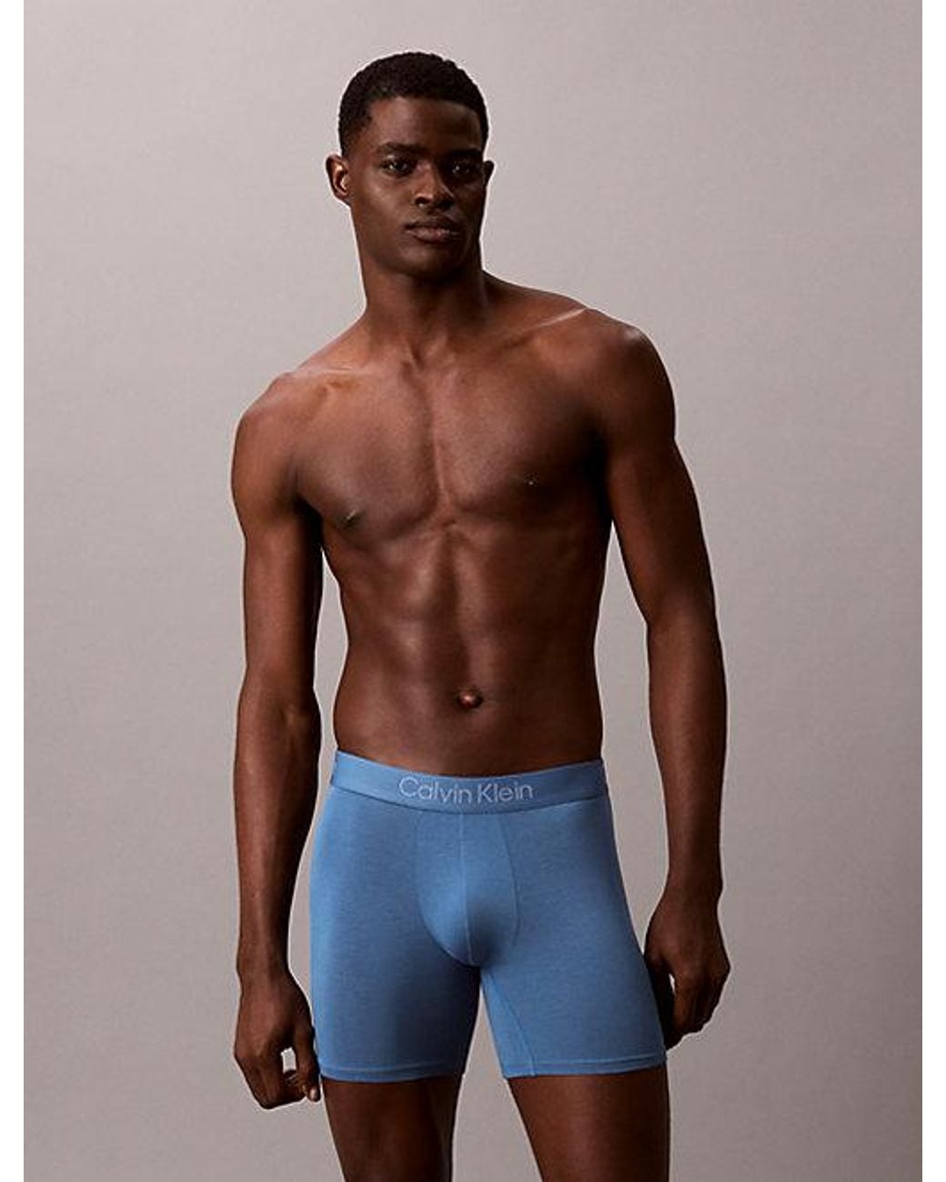 Calvin Klein 3-Pack Boxer Briefs in het Blue voor heren