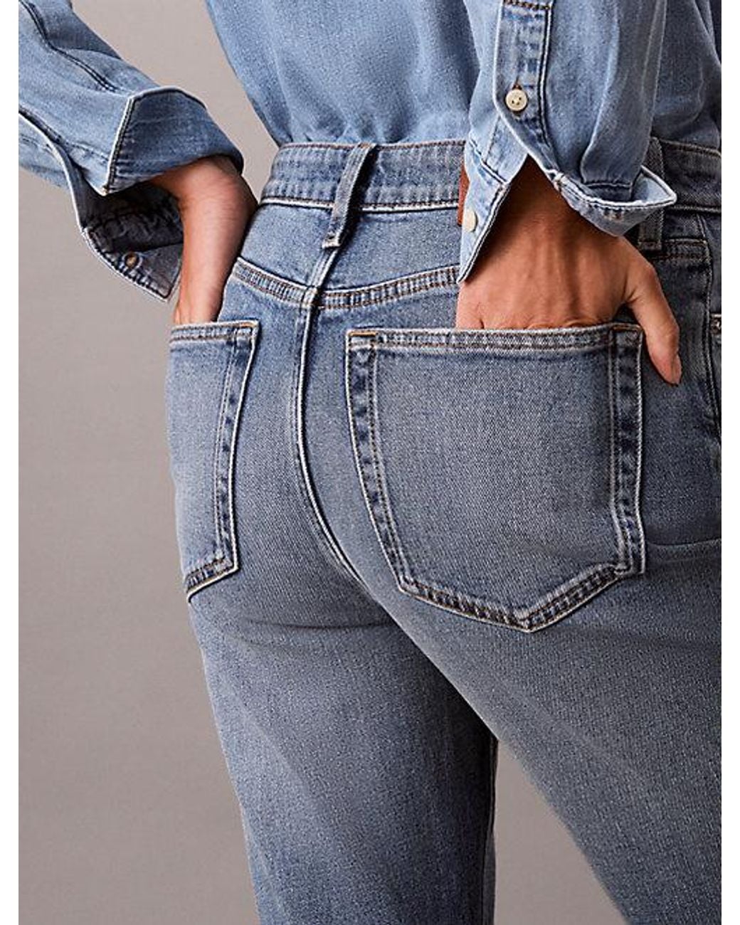 Calvin Klein Blue Jeans High Rise Bootcut Jeans