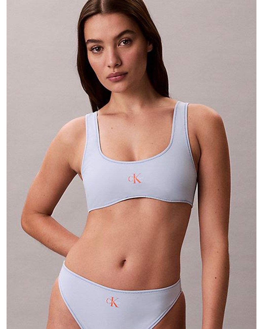 Calvin Klein Bralette Bikinitop in het Multicolor