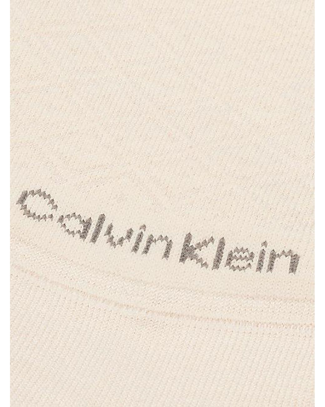 Calvin Klein White 2 Pack Scalloped Diamond Knit Invisible Socks