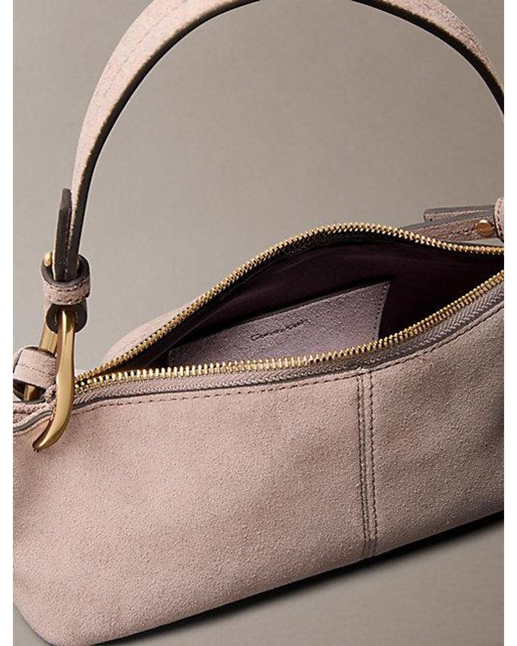 Calvin Klein Multicolor Small Soft Suede Shoulder Bag