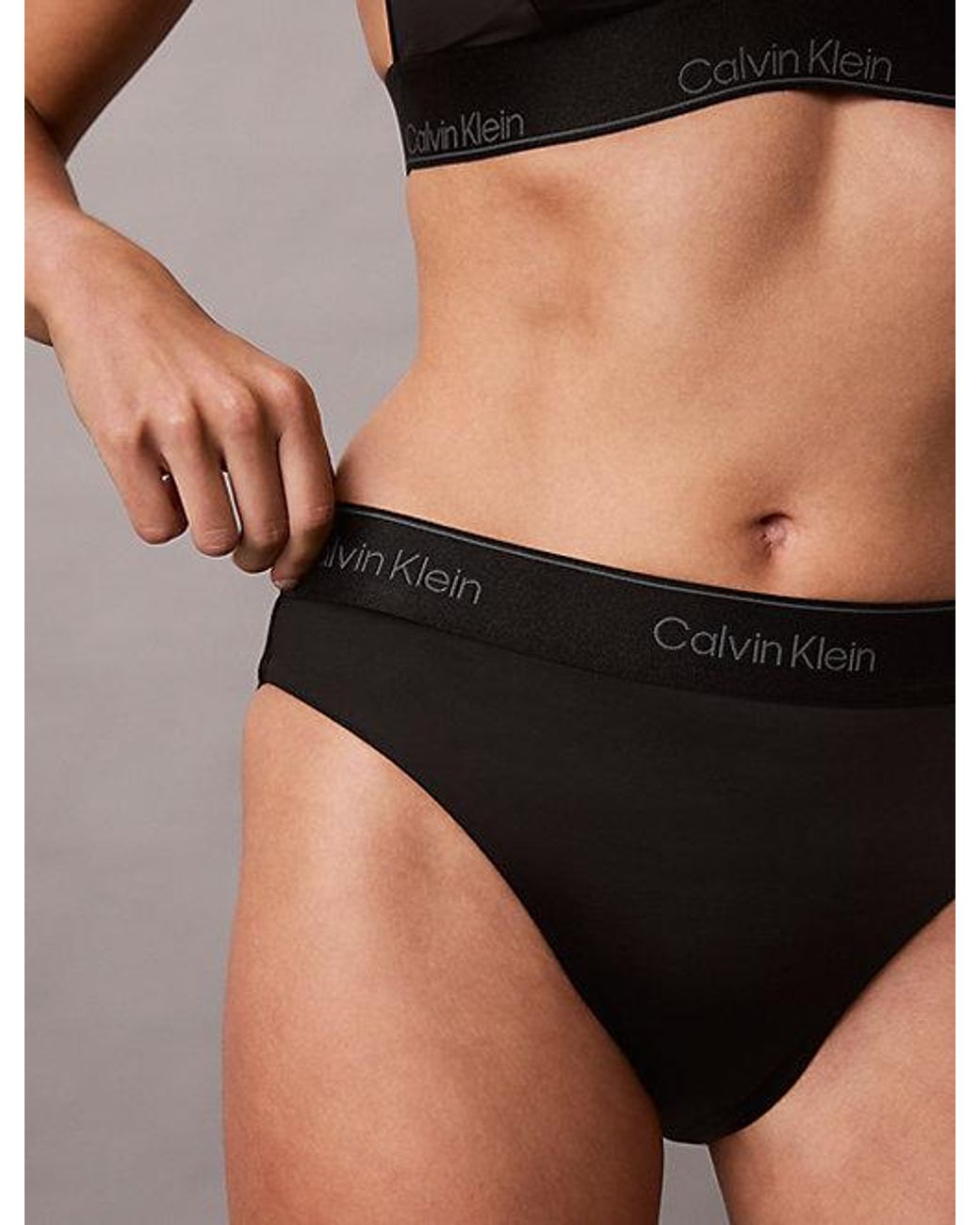 Calvin Klein Black Bikini Bottoms Ck Shine