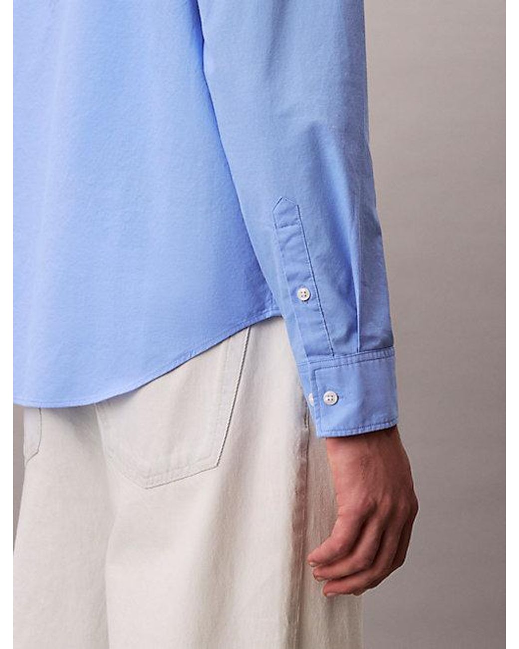Calvin Klein Blue Jeans Oxford Cotton Shirt for men